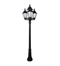 Stalp iluminat exterior gradina ornamental, tip felinar, negru, 2.28ml, 4X6.5W, Fumagalli, Gigi Bisso/Mary