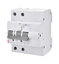 Siguranta automata (disjunctor) cu protectie diferentiala monofazica ETI, 16A, 300mA, curba B, RCBO, tip A+AC, 10kA, 002174814