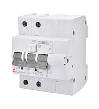 Siguranta automata (disjunctor) cu protectie diferentiala monofazica ETI, 16A, 300mA, curba C, RCBO, tip A+AC, 10kA, 002174834