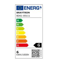 Proiector LED pe sina, tip spot, mobil, negru, 6W, Braytron, BD61-00111