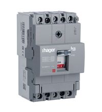Intreruptor automat MCCB 160 Hager, 3P, 18kA, fix, 25A, HDA025L