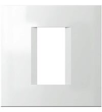 Rama decorativa aparataj modular TEM, rectangulara, 1M, alb mat, Line, OL10MW