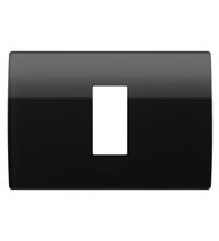 Rama decorativa aparataj modular TEM, rectangulara, 1/3M, negru, Pure, OP13GD