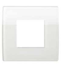 Rama decorativa aparataj modular TEM, rectangulara, 2M, alb, Pure, OP20GL