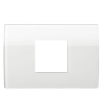Rama decorativa aparataj modular TEM, rectangulara, 2/3M, alb, Pure, OP23GL