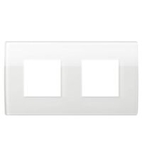 Rama decorativa aparataj modular TEM, rectangulara, 2X2M, alb, Pure, OP24GL