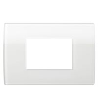 Rama decorativa aparataj modular TEM, rectangulara, 3M, alb, Pure, OP30GL
