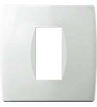 Rama decorativa aparataj modular TEM, elipsa, 1M, alb mat, Soft, OS10MW