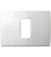 Rama decorativa aparataj modular TEM, elipsa, 1/3M, alb mat, Soft, OS13MW