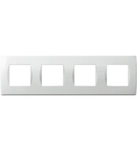 Rama decorativa aparataj modular TEM, elipsa, 4X2M, alb mat, Soft, OS28MW