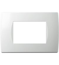Rama decorativa aparataj modular TEM, elipsa, 3M, alb mat, Soft, OS30MW