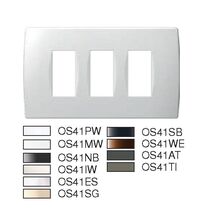 Rama decorativa aparataj modular TEM, elipsa, 3x1M, alb mat, Soft, OS41MW