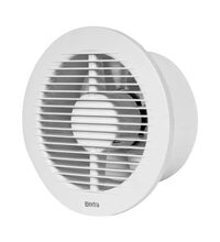 Ventilator axial, pentru tubulatura, cu temporizator si senzor de umiditate, 150mm, alb, EA, Europlast, IP44, EA150HT