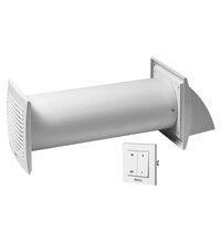 Recuperator de caldura compact, 100mm, cu intrerupator in perete, 2W, Europlast, EER100S