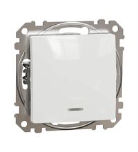 Mecanism intrerupator bipolar 16A Schneider, incastrat, alb, IP20, Sedna Design, SDD111162N