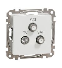 Mecanism priza TV-SAT-SAT Schneider, individuala, incastrat, alb, Sedna Design, SDD111481S