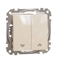 Intrerupator modular pentru jaluzele cu revenire Schneider, bej, Sedna Design, SDD112114