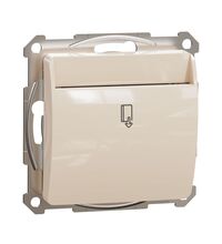Mecanism intrerupator cu cartela Schneider, incastrat, bej, Sedna Design, SDD112121E