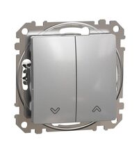 Mecanism intrerupator pentru jaluzele Schneider, cu retinere, incastrat, aluminiu, Sedna Design, SDD113104