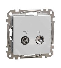 Mecanism priza TV-R  Schneider, intermediara, incastrat, 7dB, aluminiu, Sedna Design, SDD113474R