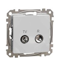 Mecanism priza TV-R  Schneider, intermediara, incastrat, 10dB, aluminiu, Sedna Design, SDD113478R