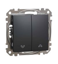 Mecanism intrerupator pentru jaluzele Schneider, cu retinere, incastrat, antracit, Sedna Design, SDD114104