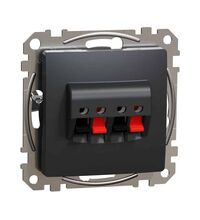 Mecanism priza audio Schneider, incastrat, antracit, Sedna Design, SDD114411
