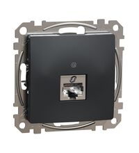Mecanism priza RJ45 STP cat.5e, incastrat, antracit, Sedna Design, Schneider, SDD114451S