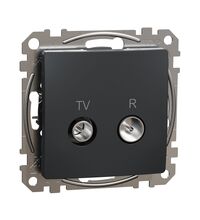 Mecanism priza TV-R  Schneider, de capat, incastrat, 4dB, antracit, Sedna Design, SDD114471R