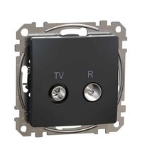 Mecanism priza TV-R  Schneider, intermediara, incastrat, 10dB, antracit, Sedna Design, SDD114478R