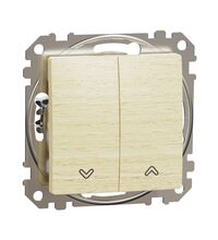 Mecanism intrerupator pentru jaluzele Schneider, cu retinere, incastrat, mesteacan, Sedna Design, SDD180104