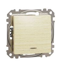 Mecanism intrerupator cap scara 10A Schneider, incastrat, mesteacan, IP20, Sedna Design, SDD180106L