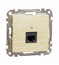 Mecanism priza RJ45 UTP cat.6A, incastrat, mesteacan, Sedna Design, Schneider, SDD180466