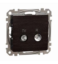 Mecanism priza TV-R  Schneider, intermediara, incastrat, 7dB, wenge, Sedna Design, SDD181474R