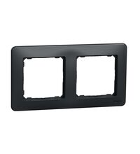 Rama decorativa aparataj unitar Schneider, universala, 2 posturi, antracit, Sedna Design, SDD314802