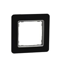 Rama decorativa aparataj unitar Schneider, universala, 1 post, sticla neagra, Sedna Elements, SDD361801