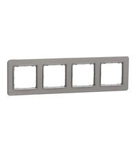 Rama decorativa aparataj unitar Schneider, universala, 4 posturi, aluminiu patinat, Sedna Elements, SDD370804
