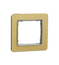 Rama decorativa aparataj unitar Schneider, universala, 1 post, auriu patinat, Sedna Elements, SDD371801