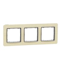Rama decorativa aparataj unitar Schneider, universala, 3 posturi, lemn mesteacan, Sedna Elements, SDD380803