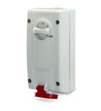 Priza trifazica Scame, IP67, aplicat, intrerupator ON-OFF, 3P+N+E, IP67, 32A, 560.3287