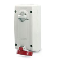 Priza trifazica Scame, IP67, aplicat, intrerupator ON-OFF, 3P+N+E, IP67, 16A, 561.1687