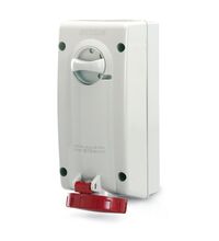 Priza trifazica Scame, IP67, aplicat, intrerupator ON-OFF, 2P+E, IP67, 32A, 561.3278