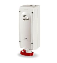 Priza trifazica Scame, IP67, aplicat, intrerupator ON-OFF, 2P+E, IP67, 63A, 561.6378