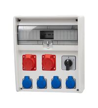 Tablou organizare santier trifazic/monofazic, 17 module, IP44, 230/415VAC, 16A/32A, F-ELEKTRO, 74182.45