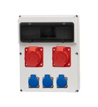 Tablou organizare santier trifazic/monofazic, 13 module, IP44, 230/415VAC, 16A/32A, F-ELEKTRO, 74183.2