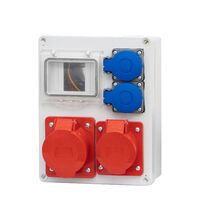 Tablou organizare santier trifazic/monofazic, 4 module, IP44, 230/415VAC, 16A/32A, F-ELEKTRO, F3.0069