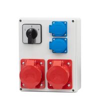 Tablou organizare santier trifazic/monofazic cu intrerupator L-P(32A), IP44, 230/415VAC, 16A/32A, F-ELEKTRO, F3.0096