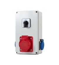 Tablou organizare santier trifazic/monofazic cu intrerupator 0-1(25A), IP44, 230/415VAC, 16A/32A, F-ELEKTRO, F3.0370