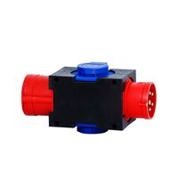 Priza/stecher combinat trifazic/schuko F-ELEKTRO, IP44, mobil, 3P+N+E;schuko, 32A, Parma, F3.0380