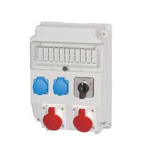 Tablou organizare santier trifazic/monofazic, 11 module, IP44, 230/415VAC, 16A/32A, F-ELEKTRO, F3.0410